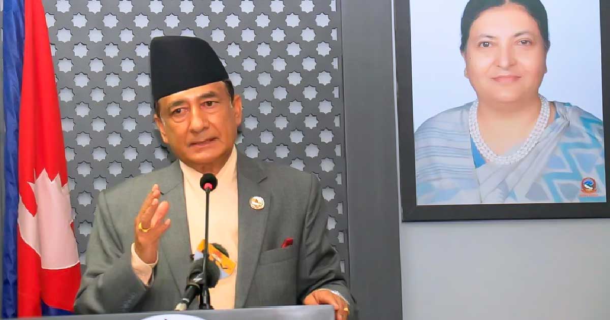 नेपाली भूमि कुनै पनि देशविरुद्ध प्रयोग हुन नदिने सरकारको प्रतिबद्धता