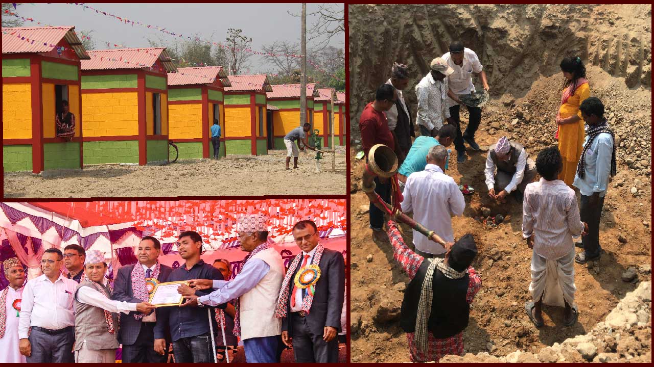 रामधुनी ८ मा एकैदिन प्याब्सन बस्ती हस्तान्तरण, संग्रहालय र धरहरा शिलान्यास