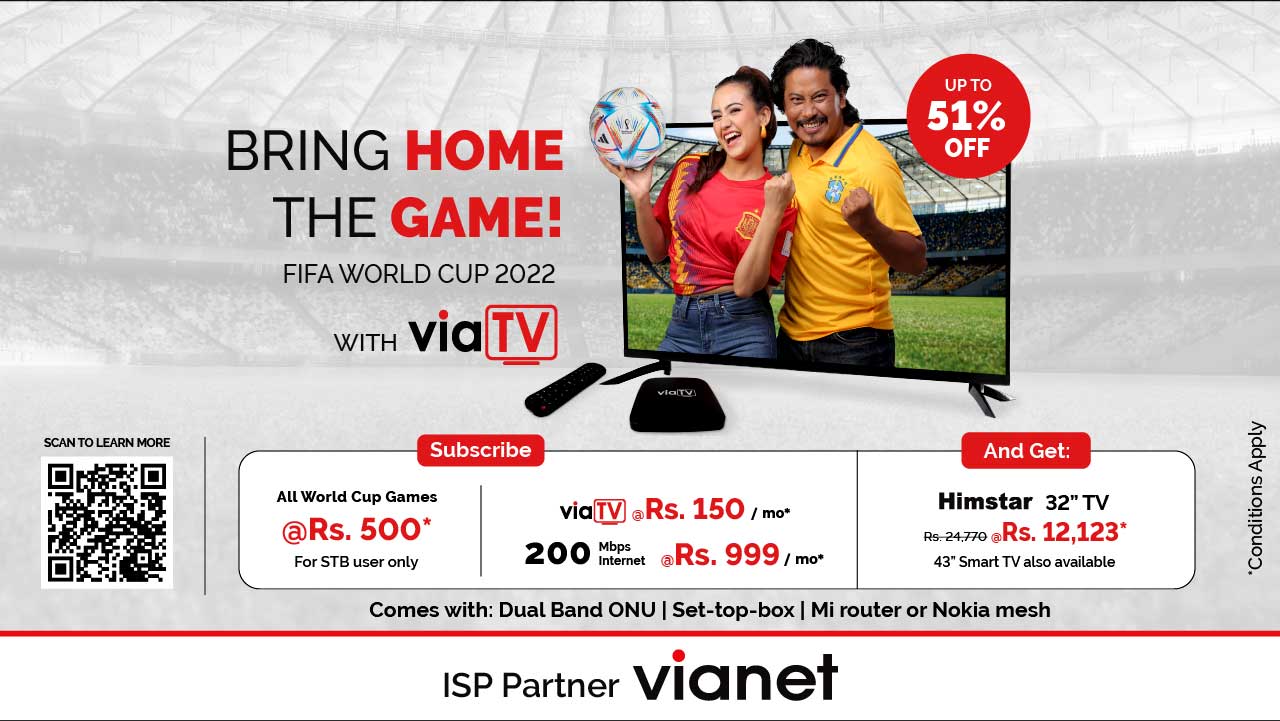 फुटबल विश्वकपको अवसरमा भायाटिभीले ल्यायो उत्साहजनक अफर, यस्ता छन् अफरहरु