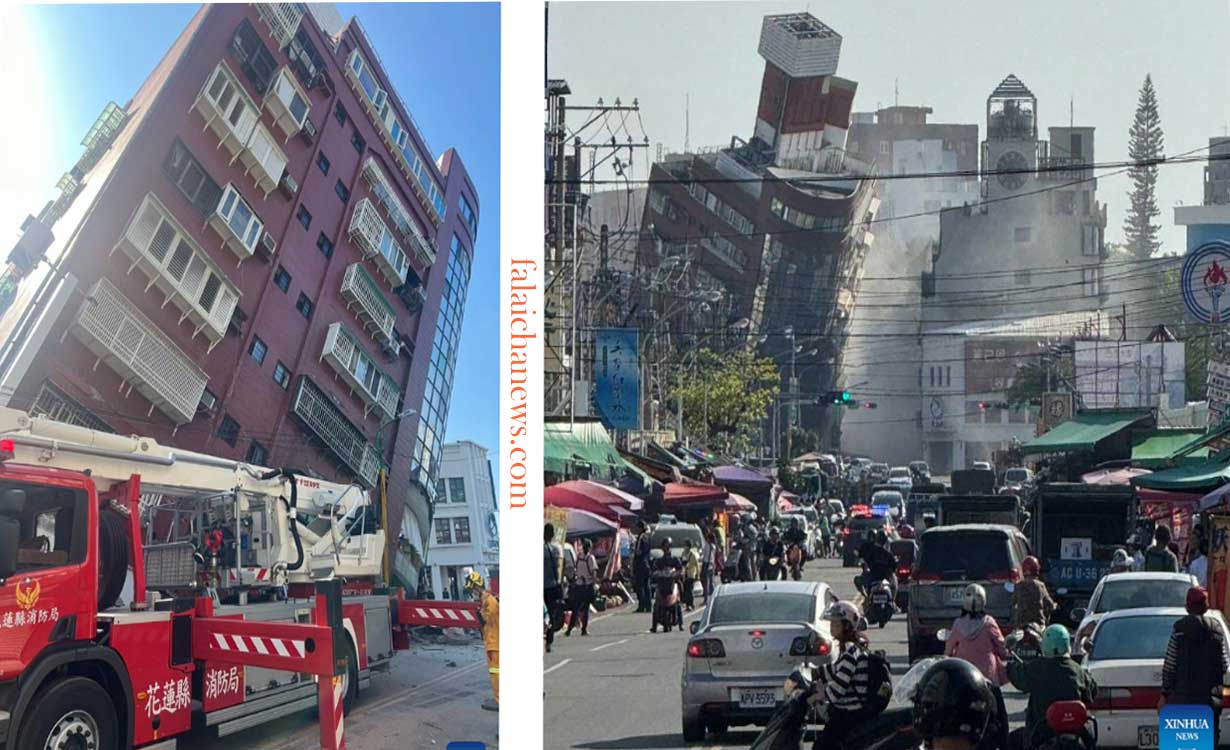 ताइवानमा २५ वर्षपछि शक्तिशाली भूकम्प, ५० हजार जना बढी घाइते